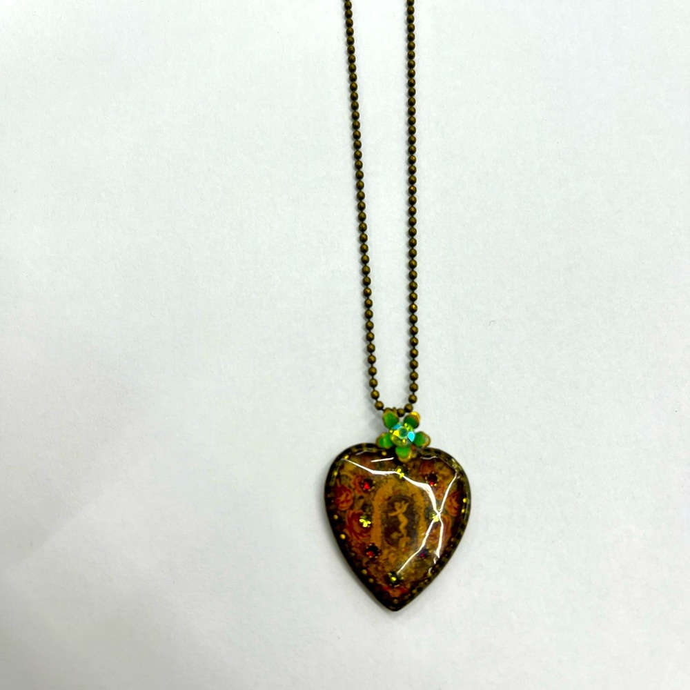 Michal Negrin heart shape pendant on chain